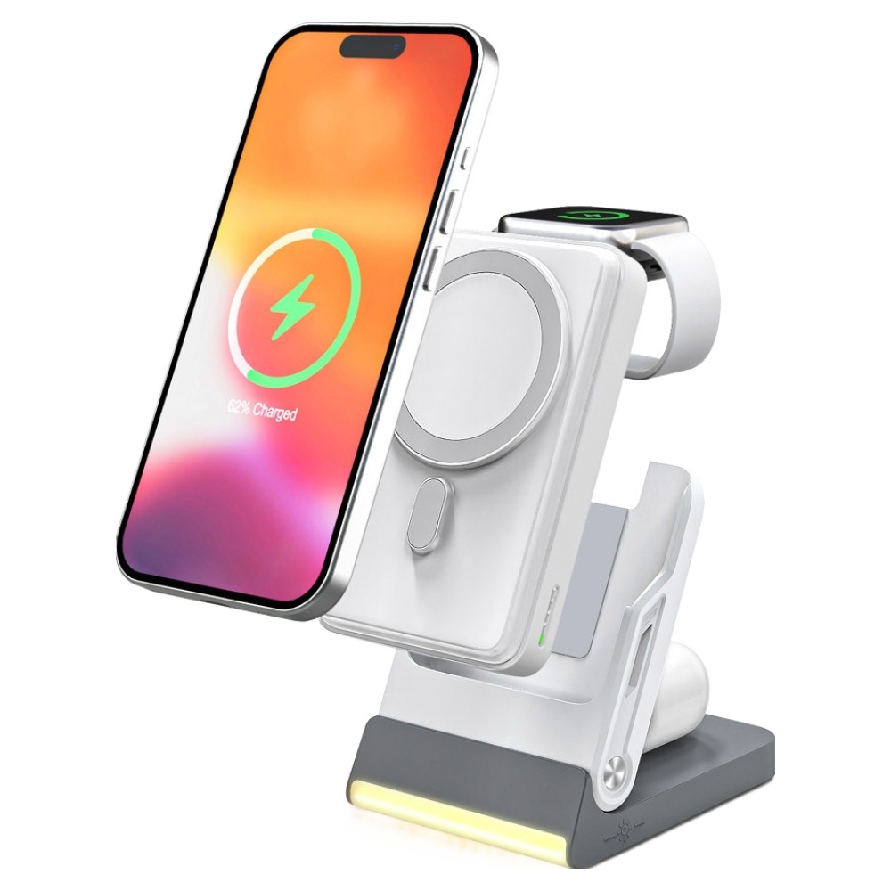 유엠투 애플 갤럭시 워치 충전 맥세이프 보조배터리 10000mAh 무선충전기 독, 화이트 59,800원