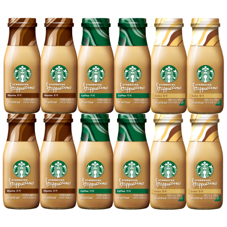 올따옴기획 스타벅스프라푸치노281ml 커피+모카+돌체x4개씩, 281ml, 12개 34,900원