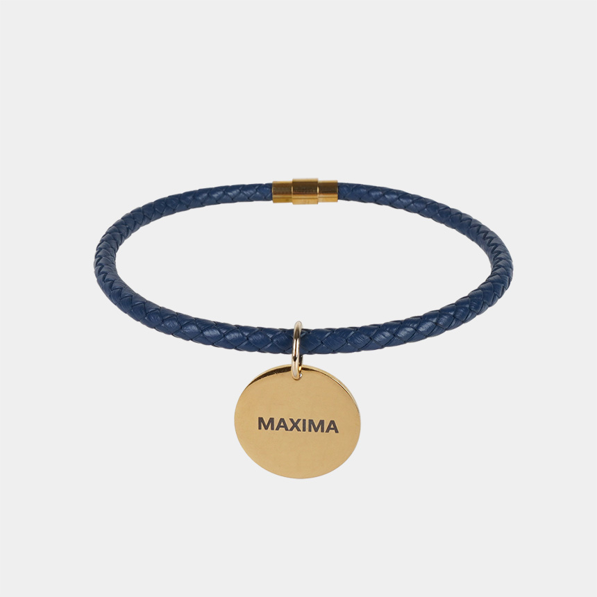 MX PET 가죽 매듭 목걸이 인식표 329X NAVY 네이비 깊은 양면 각인 26,900원