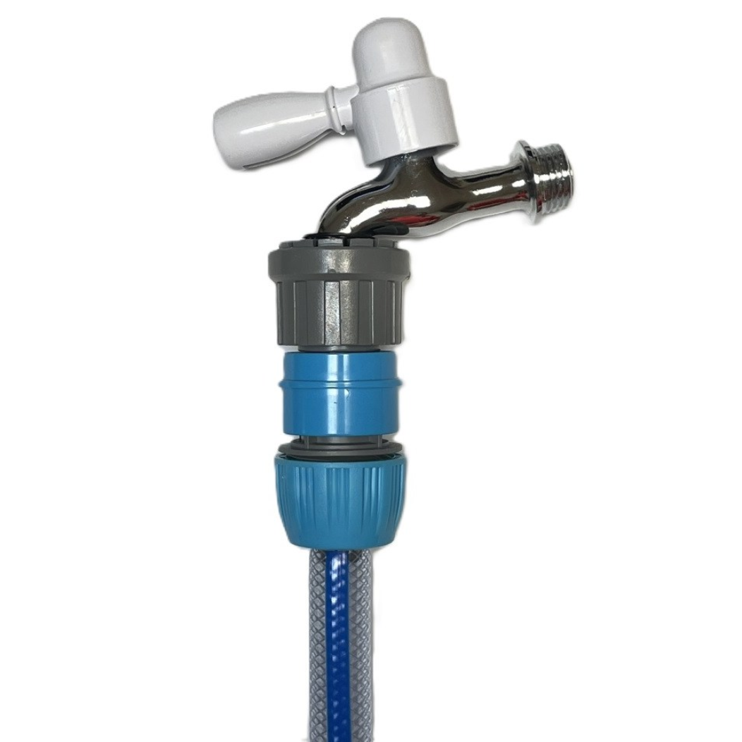 대복 원터치 수도꼭지+호스 연결구 물호스 연결 16mm 수도꼭지 호스연결에 최고 견고함, 하늘색 수도+호스 연결구, 1개 6,800원