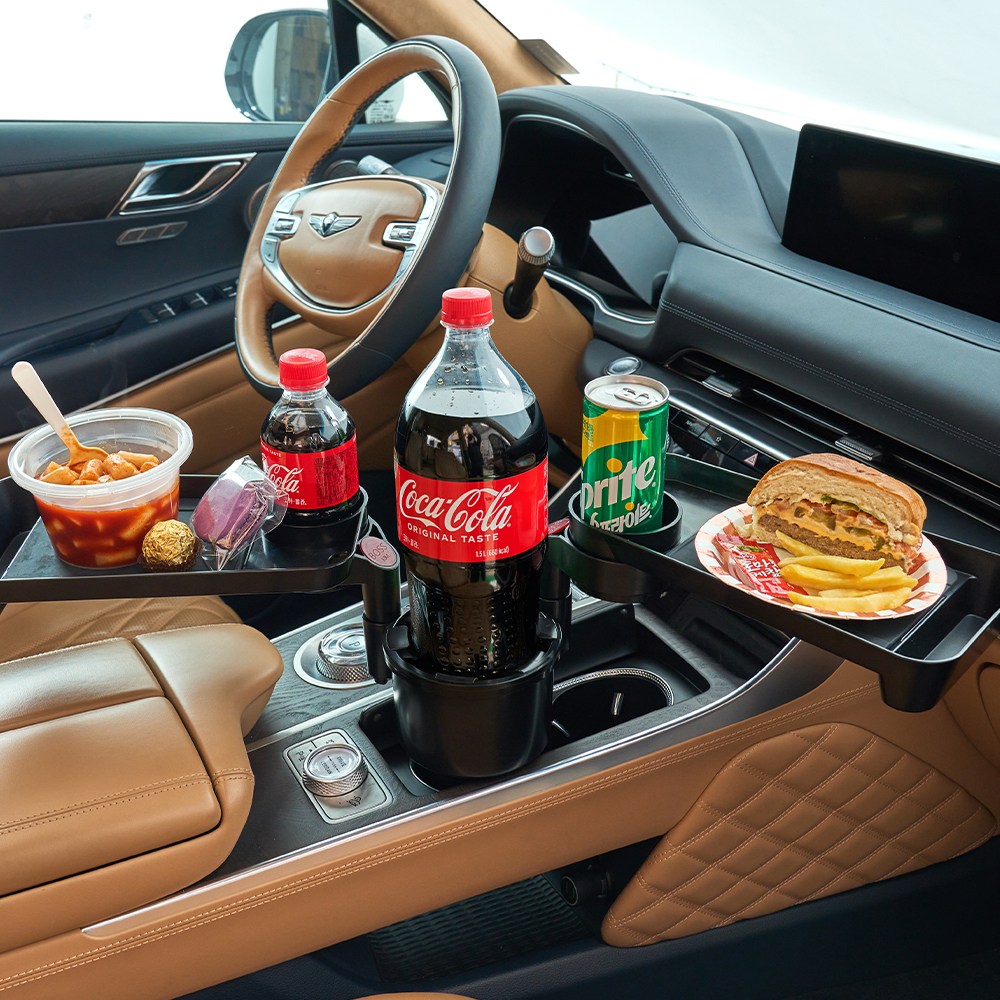 보스킴 점보 1.5리터, 1리터 텀블러 수납 가능한 차량용 컵홀더+맥세이프충전테이블+일반테이블, 1개 64,900원