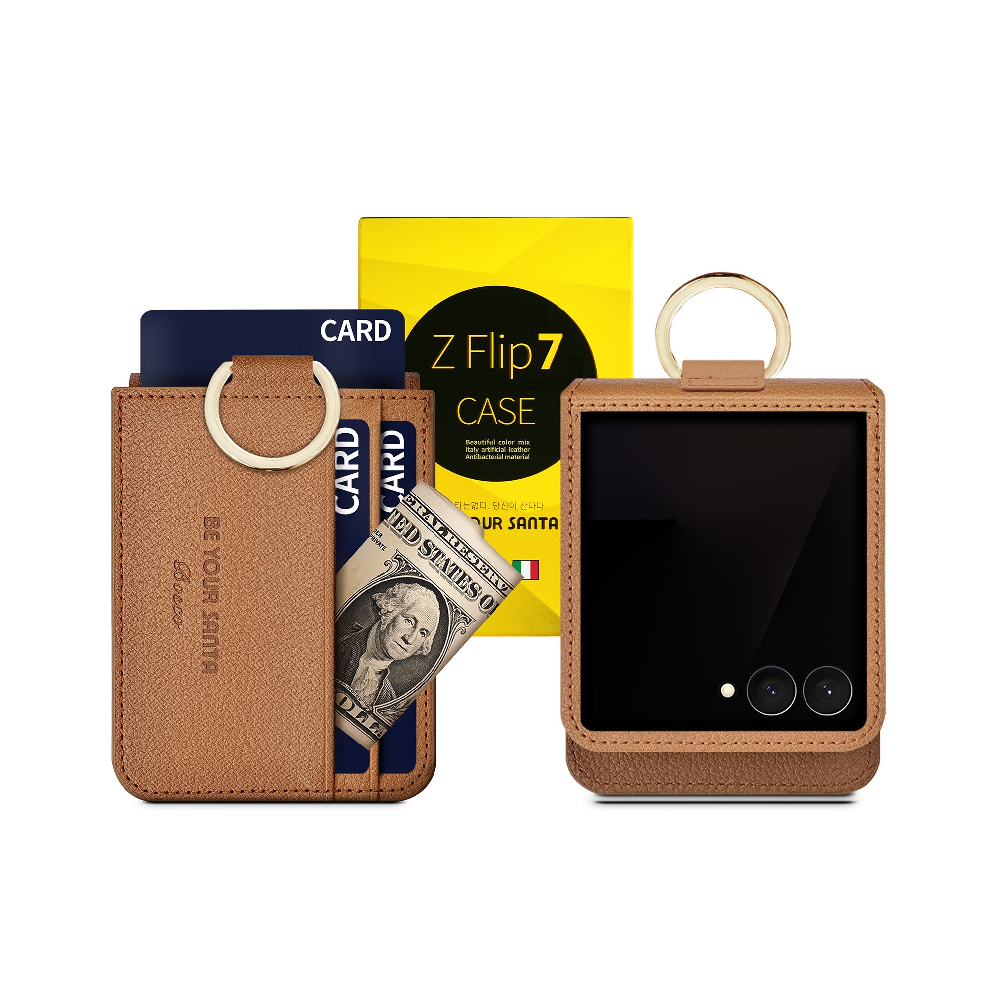 비유어산타 카드 수납 이태리 PU 가죽케이스 Z플립7 보스코 49,110원