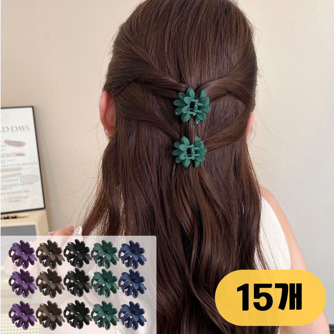 누아벨 플라워 미니 집게핀 15p 7,900원