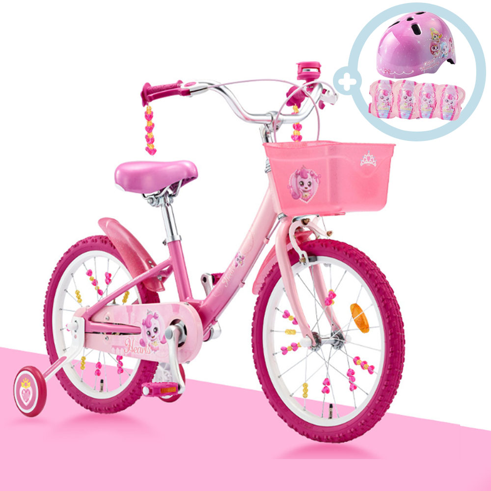 2026 삼천리 프린세스 캐치티니핑 하츄핑 18인치 어린이 여아 보조바퀴 네발자전거 340,000원