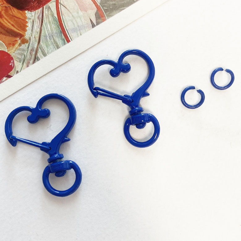 헤세드 2쌍) 경량 컬러 하트 키홀더 오링세트, 2개, 블루 900원