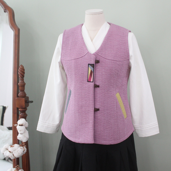 메밀꽃피는날 부모님 선물 남녀공용 효 자수 누빔 조끼 생활한복 겨울조끼 명절 52,500원