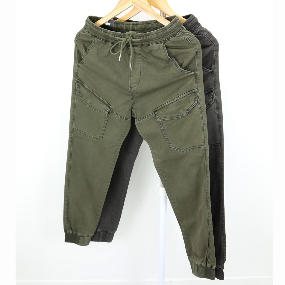 남자 밴딩 카고 가을 조거팬츠 스판 조거바지 데일리 워싱 카고바지 39,500원