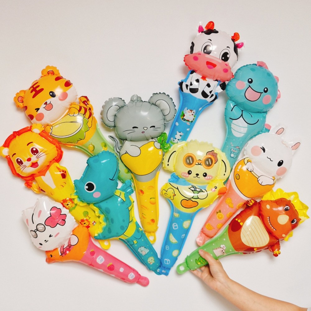 스마일파티 동물 스틱 막대 풍선 꽃다발, 1세트, 10종 7,500원