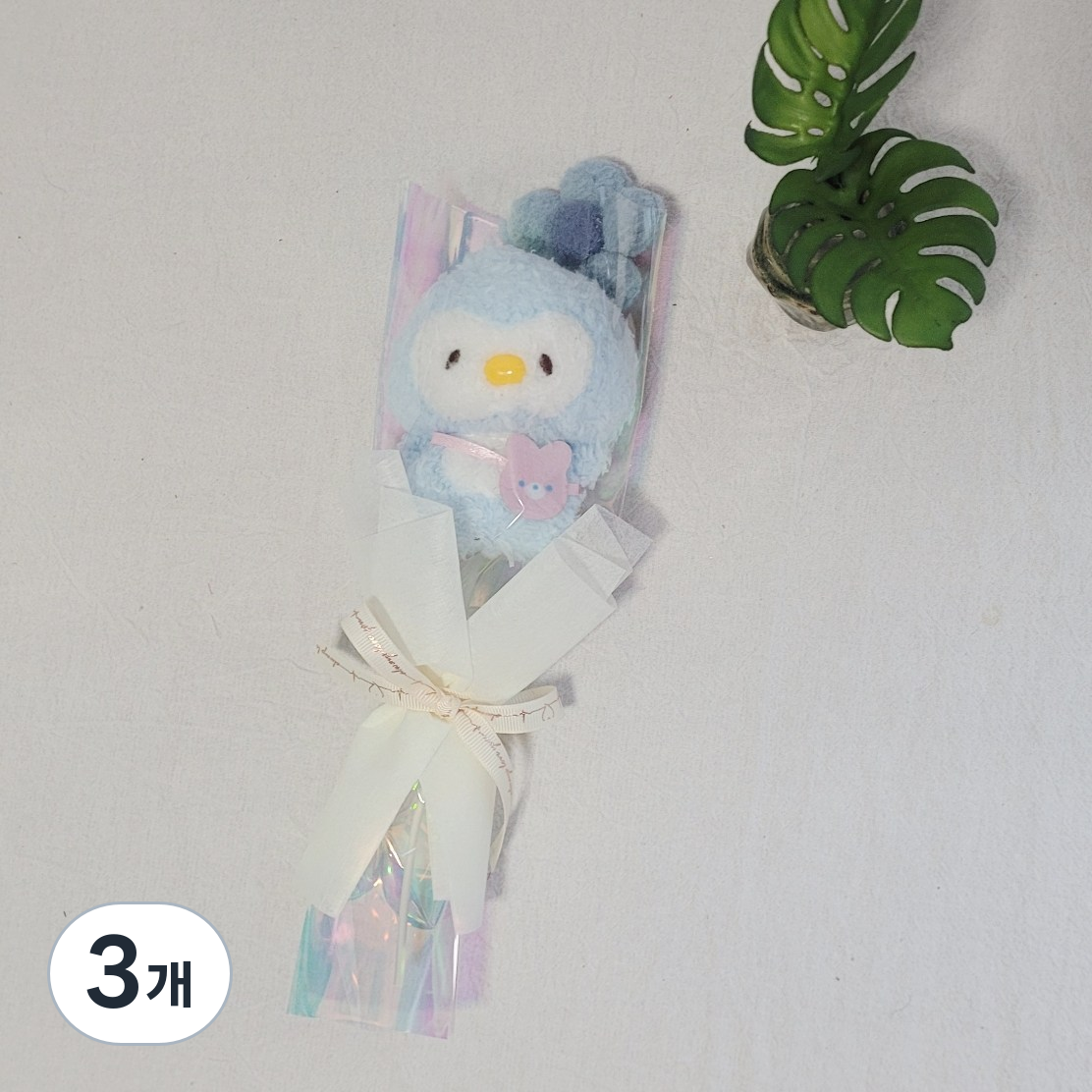 인형키링꽃다발 유치원꽃다발 졸업식 수료식 인형키링 재롱잔치 한송이, 3개, 펭귄 26,720원