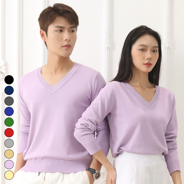 텐클로 빅사이즈 (85~120) 남여공용 브이넥 비스코스 스판 니트티 22,800원