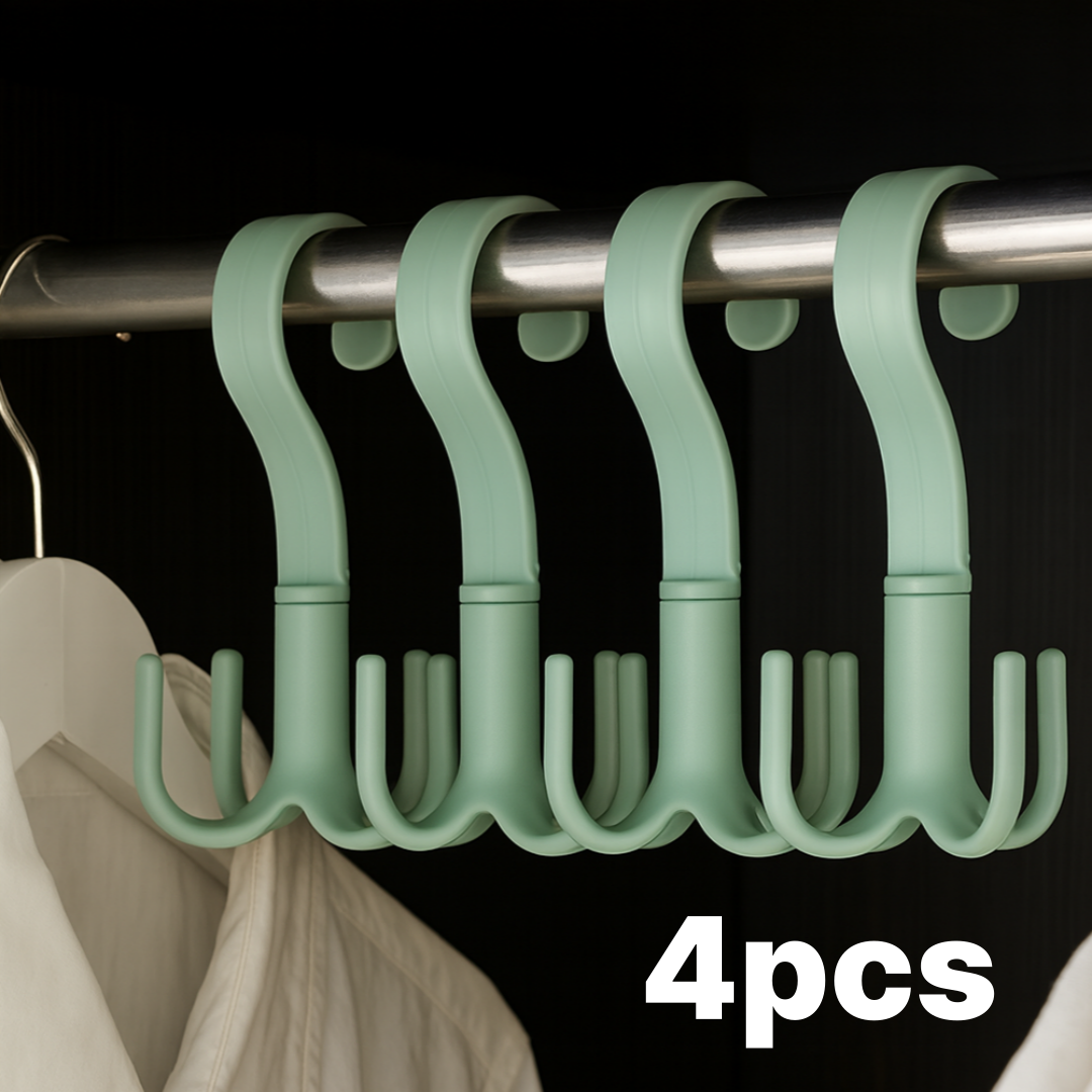 roir 문어발 회전걸이 다용도 모자 가방걸이 옷걸이 벨트걸이, 1세트, 그린 4,490원
