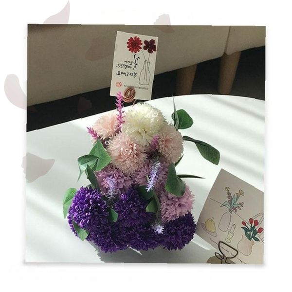 행운몰 미니 장식용 화환 선물 조화 꽃다발 생일 졸업식 기념일 답례품, 카네이션+장미_블루계열 46,780원