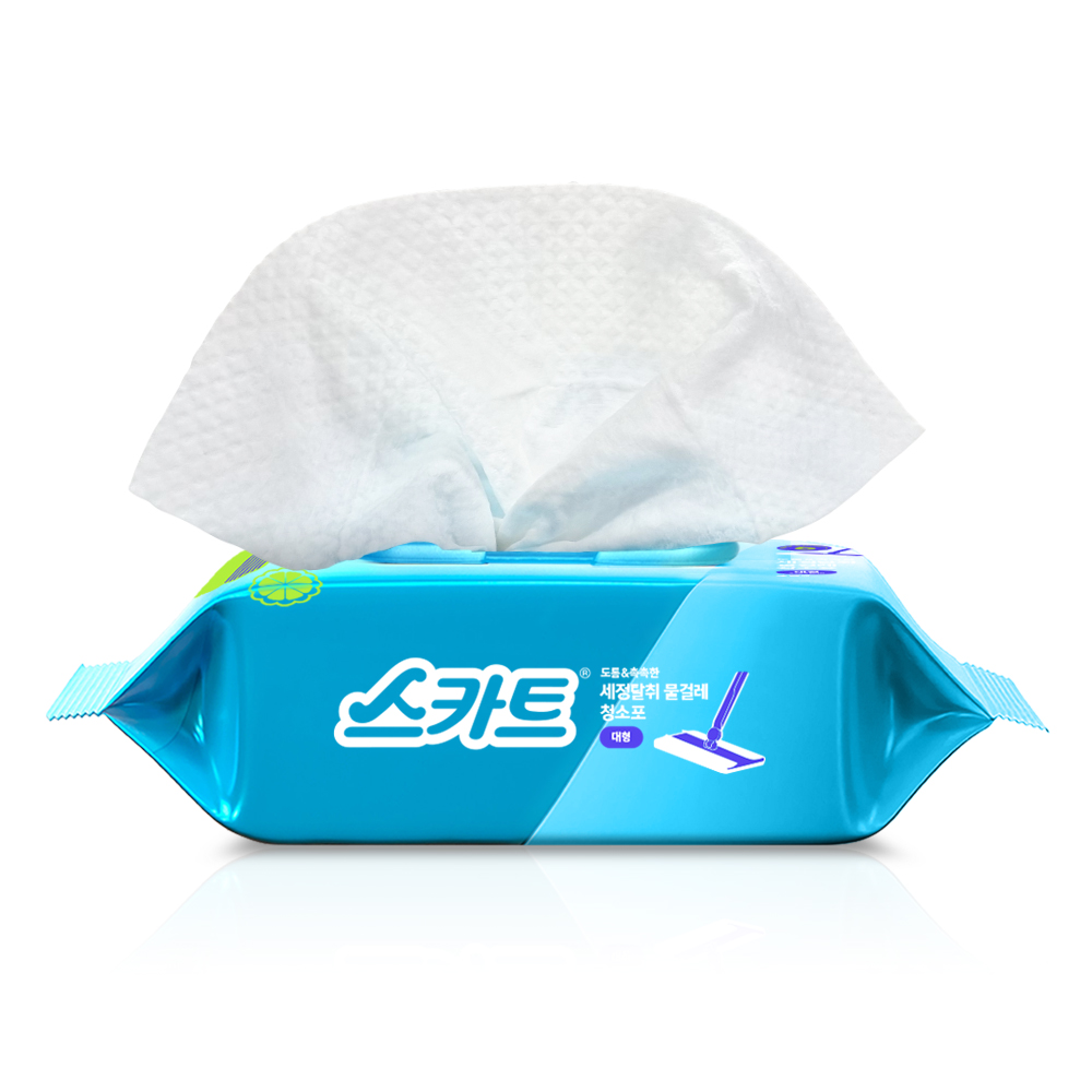 스카트 도톰&촉촉한 세정탈취 물걸레 청소포 베르가못향 25매, 1개 9,080원
