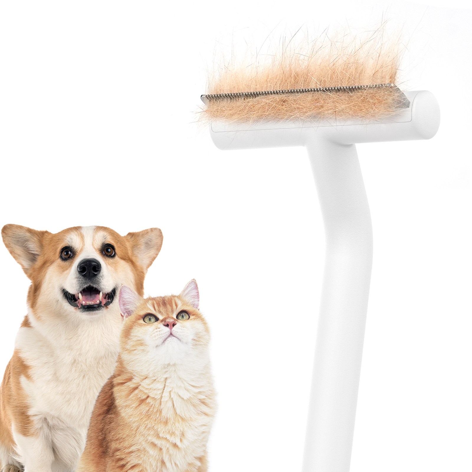 aumuca 아우무카 강아지 고양이 빗, 반려동물 죽은털제거 브러쉬, 단모용, CB7.2, 1개, 화이트 23,990원