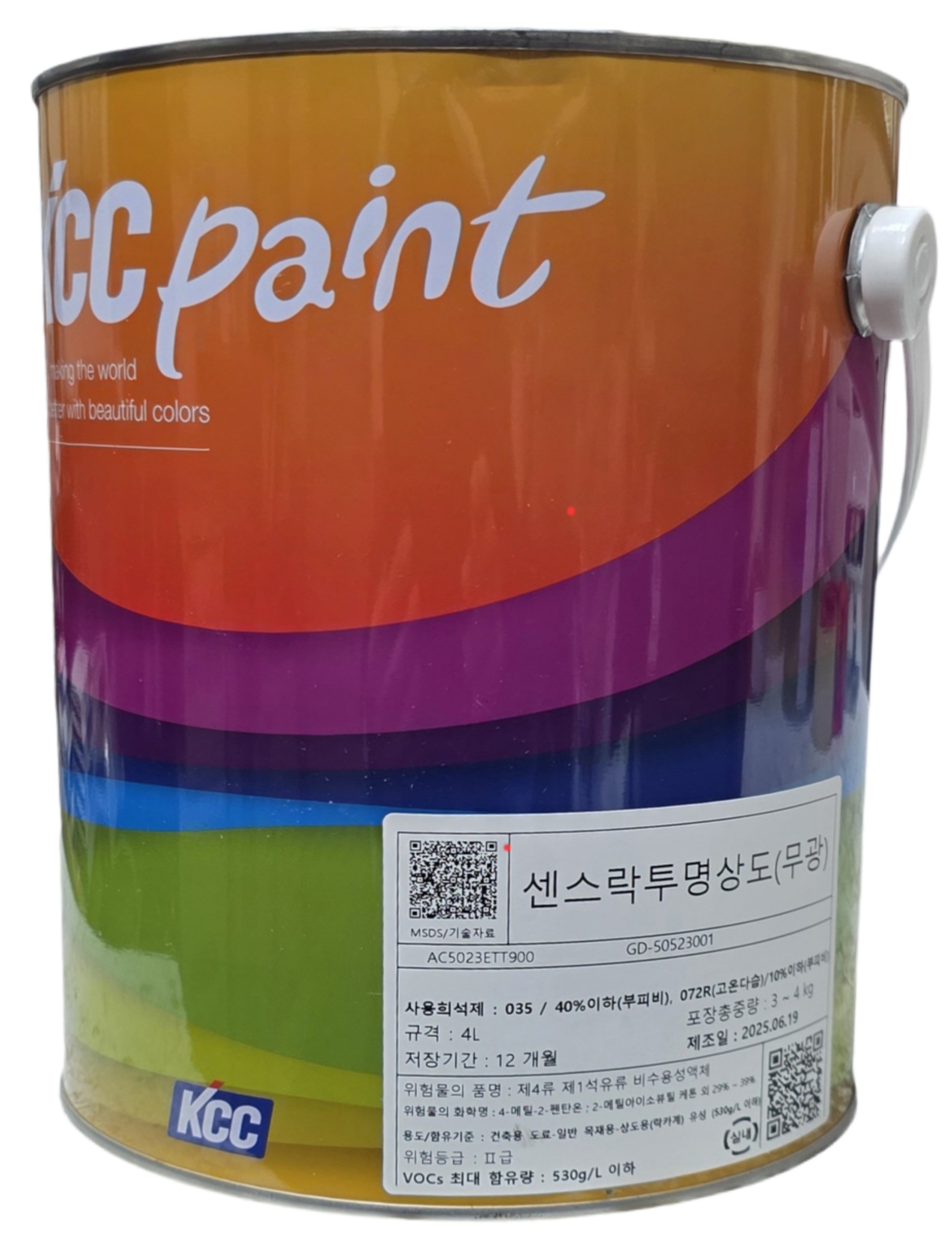 kcc센스락 투명 락카상도 목재용 4L(유광,반광,무광) 목재 마루 보호용, 4L, 1개, 센스락(무광) 37,850원