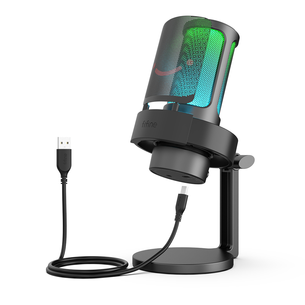 피파인 USB 콘덴서 마이크 게이밍 방송용 원터치 음소거 헤드폰 잭 팝필터 디스코드 지원 A8, 검정 61,900원