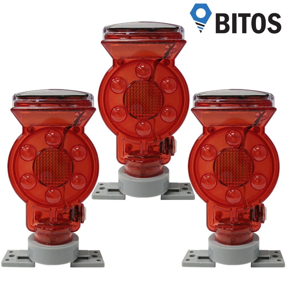 쏠라 LED 경고등 경광등 태양열 충전 드럼용, 3개 24,500원