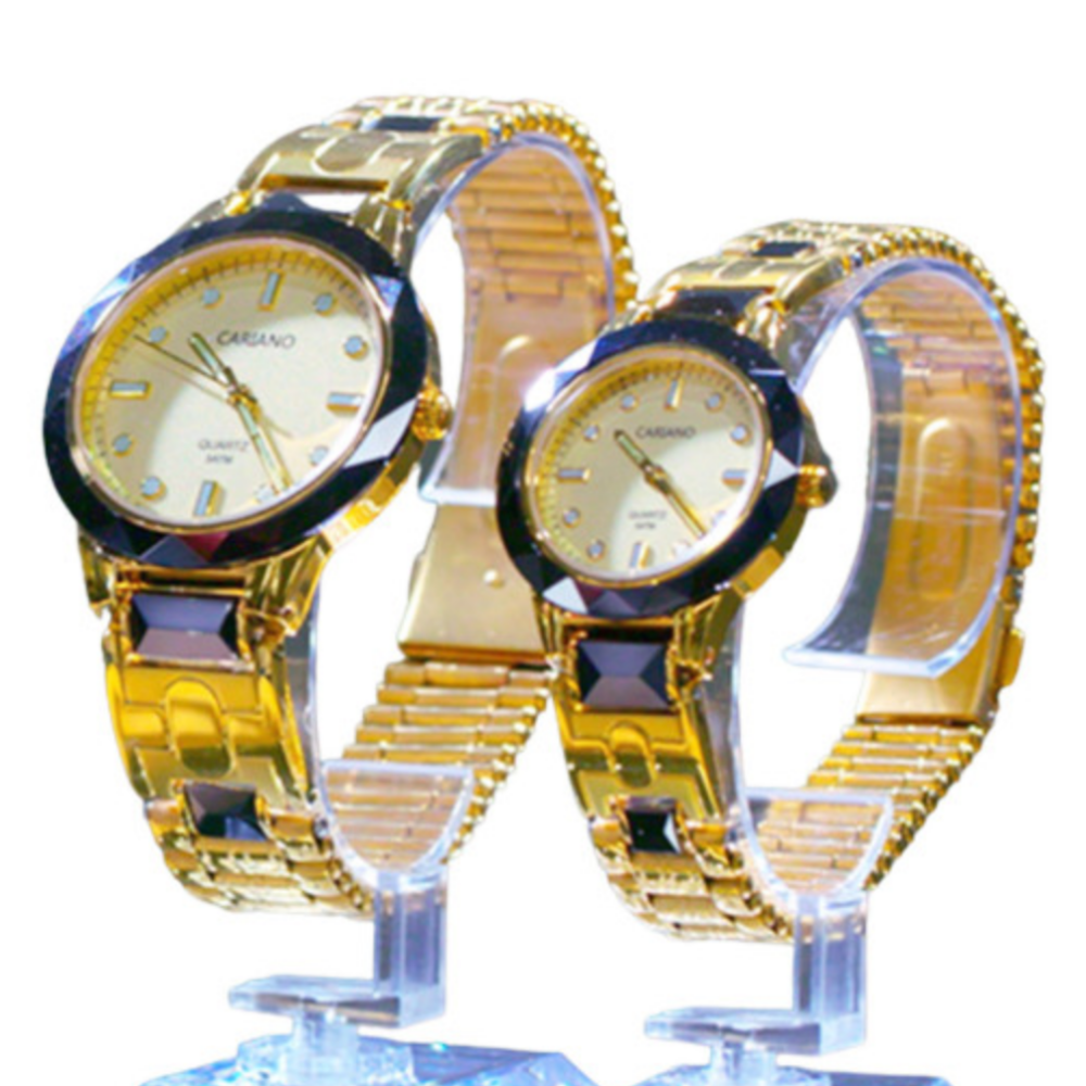 카리아노 세라믹 야광 시계 남성 여성 18K 골드 도금 금장 손목 시계 세트 99,800원