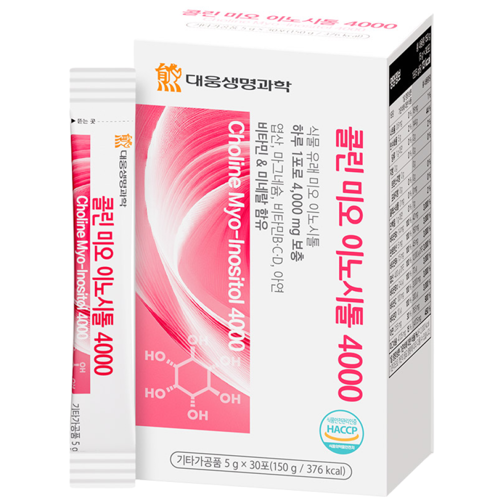 대웅생명과학 콜린 미오 이노시톨 4000 30포, 150g, 1개 18,800원