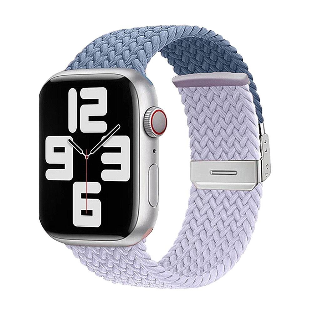 고부기 애플워치 브레이드 나일론 솔로루프 버클 원톤 투톤 스트랩 밴드, 밀키 블루베리 12,900원