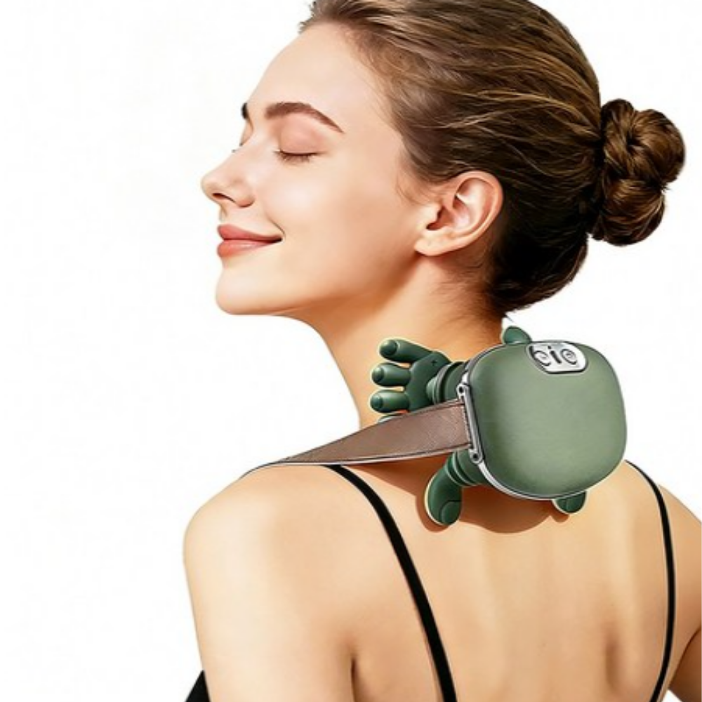 웨어러블 무선 목 어깨마사지기 저소음 강력 다리 마사지 기능 온열 목디스크안마기, 초록색, N7 29,900원