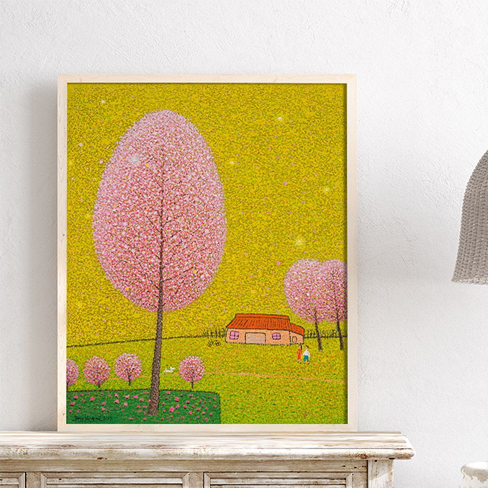 [인메이블] 장용길 작가 봄 풍경화 아트에디션 35종 그림 거실 인테리어 꽃 나무 자연 캔버스액자 59,800원