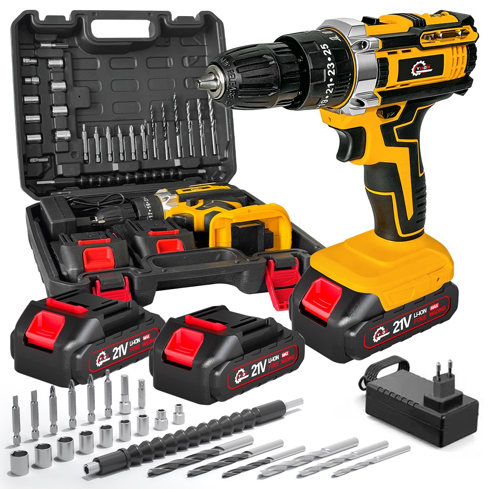 YUON 21V 전동 드릴 드라이버 올인원 배터리포함 풀세트, 1개 103,950원