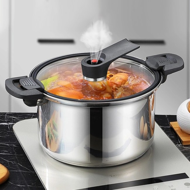 CookNest  IH 스테인레스 양수 압력밥솥 인덕션 스텐 저압냄비 진공냄비 31,800원