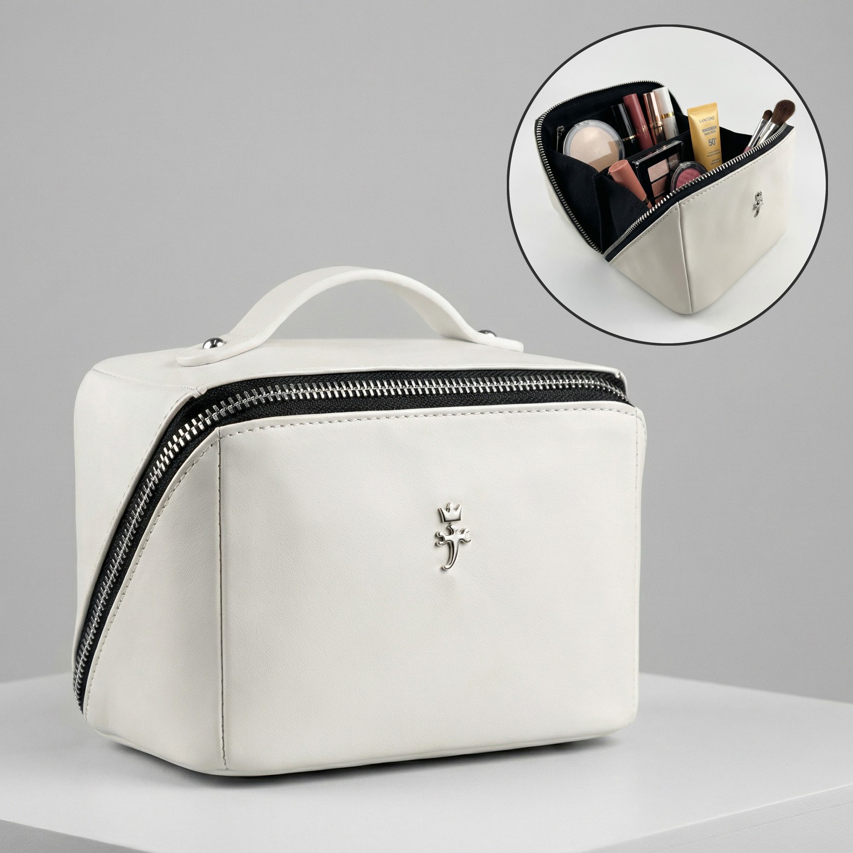 까스텔바작 메이크업 미니파우치 BWCM-GP707 골프손가방 클러치백 파우치백, 1개, 아이보리 49,000원