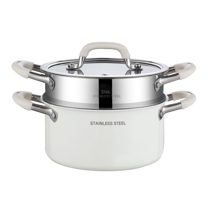 ALLILIO 316스텐 세라믹 코팅 다용도 찜냄비 인덕션 양수 냄비 22,800원