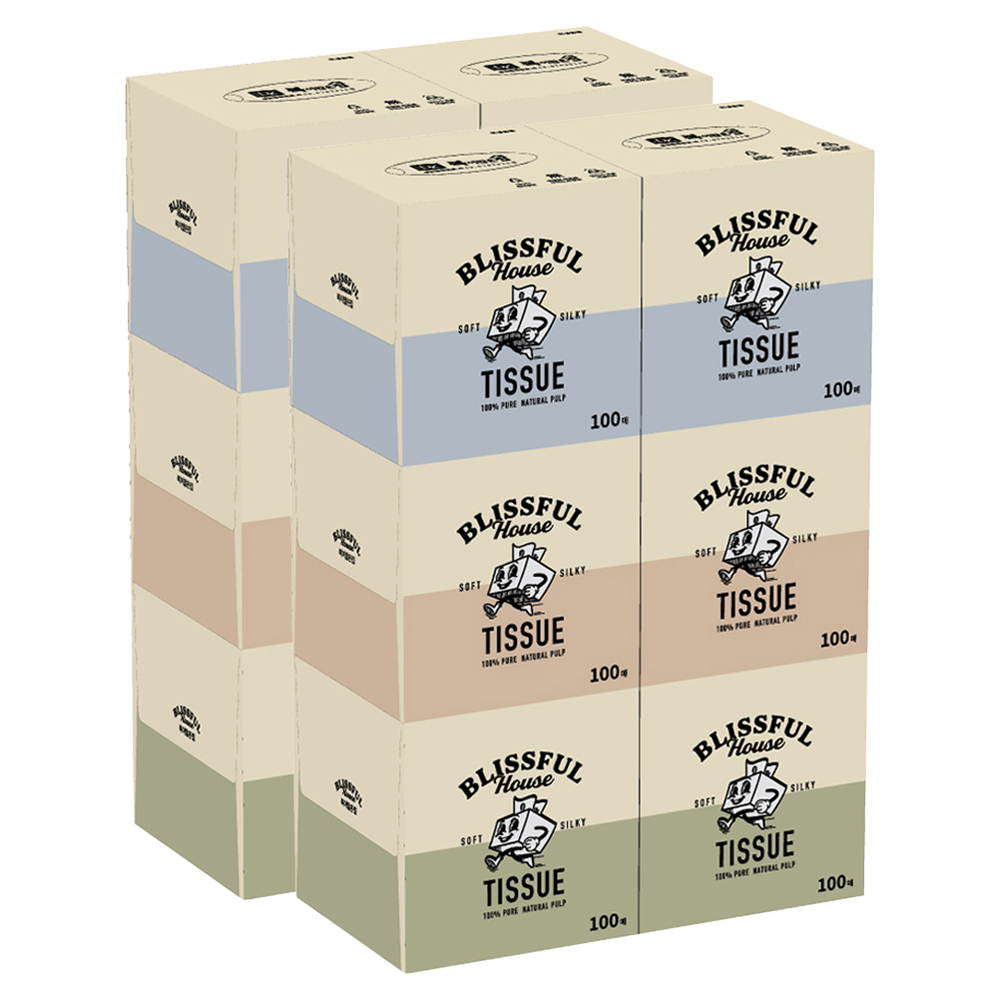 복이많은집 정사각 미니 미용티슈 2겹, 100매, 12개 22,500원