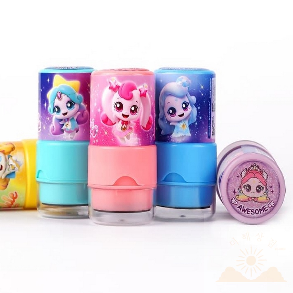 (12p1set)티니핑 내장잉크 여아선물 확인도장 소근육발달놀이 선생님도장 50,100원