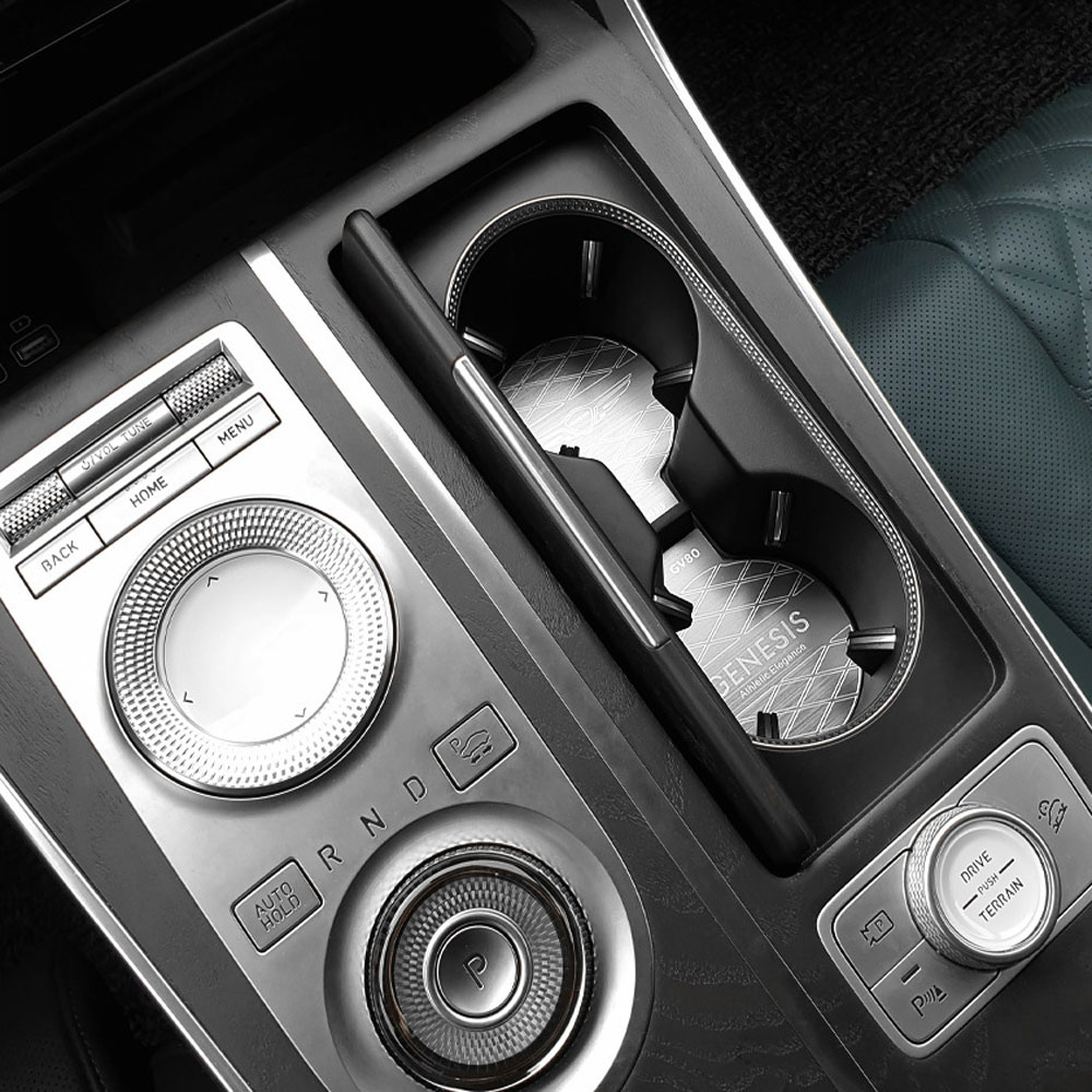 제네시스GV80 메탈 차량용 컵홀더 플레이트 도어캐치 손잡이 패드 커버 15,600원