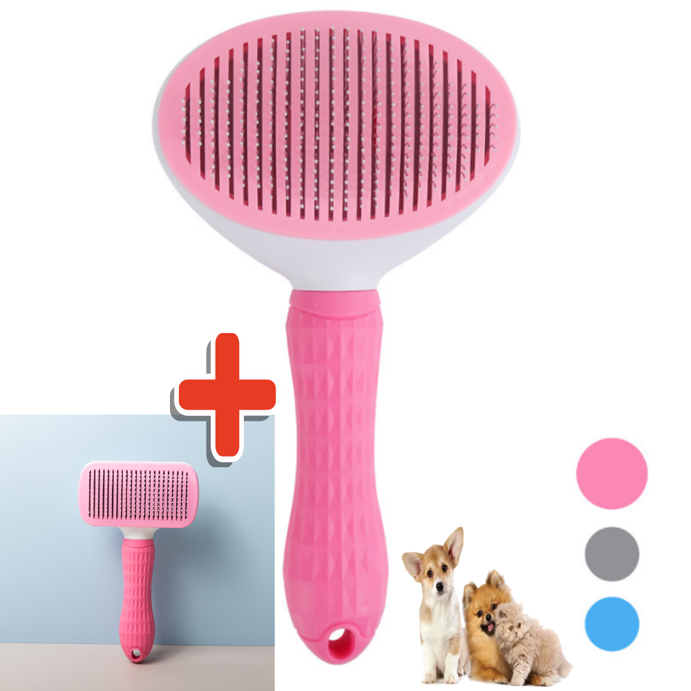 모아빛 반려동물 원터치 브러쉬, 핑크, 2개 9,000원