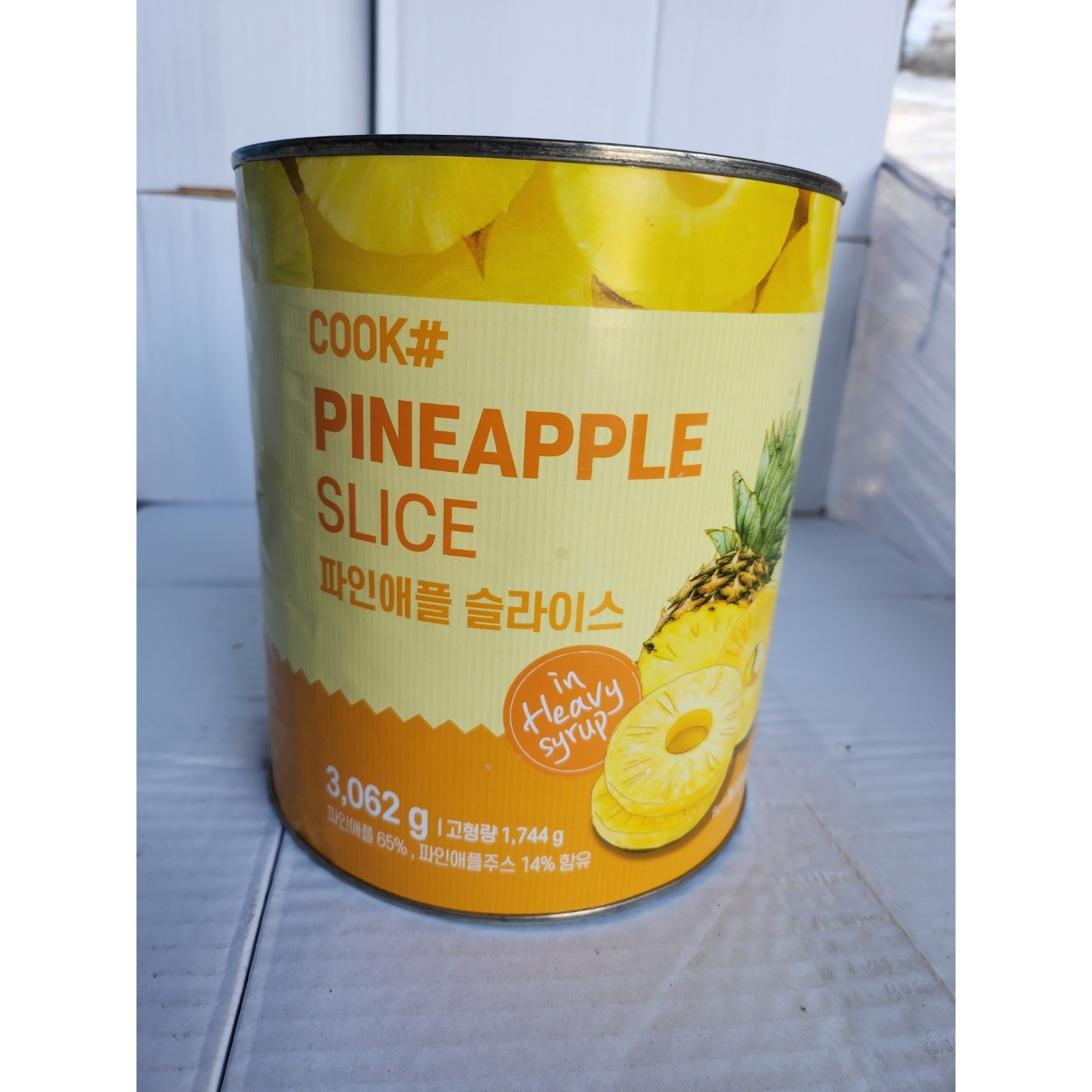 쿡샾) 파인애플 슬라이스 3.026g*6 25년 7월까지, 3.062kg, 6개 69,400원