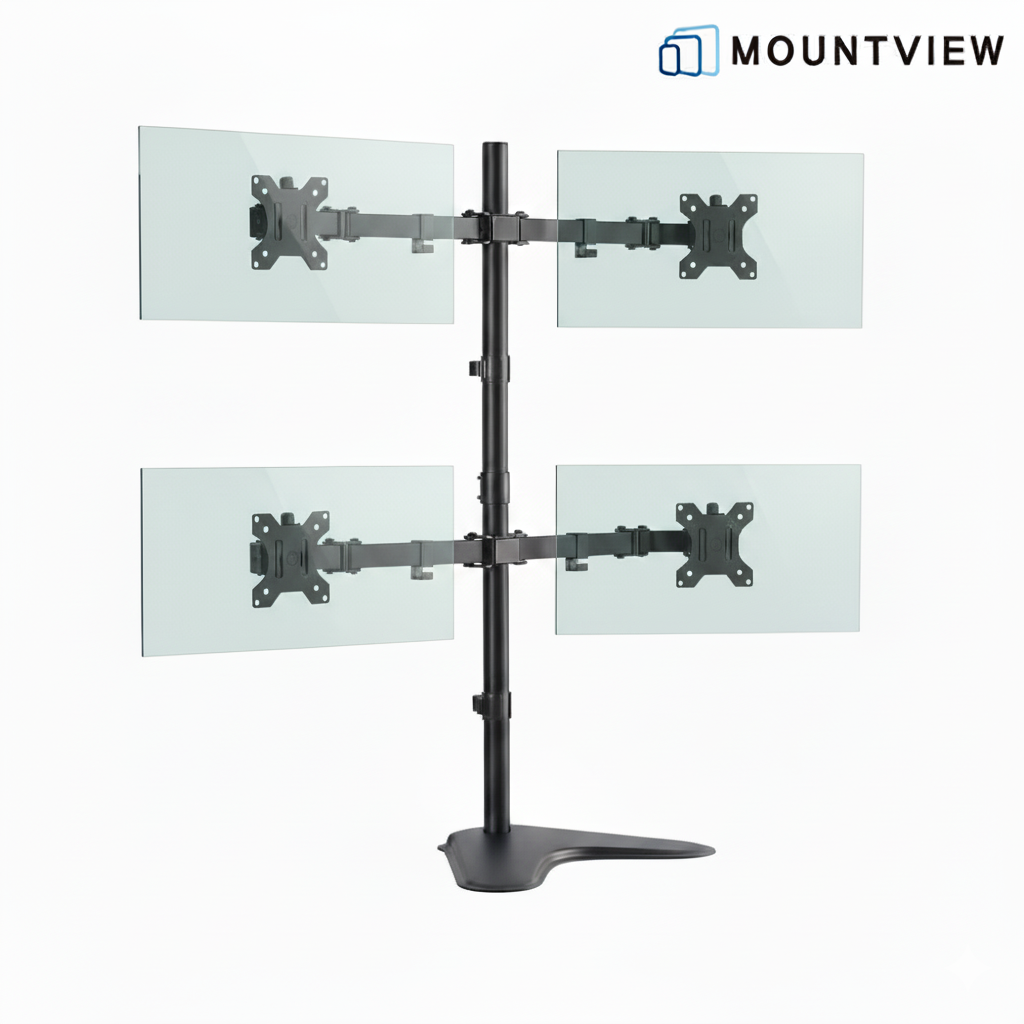 마운트뷰 쿼드 모니터 암 스탠드형 거치대 MV12-C048N 65,890원