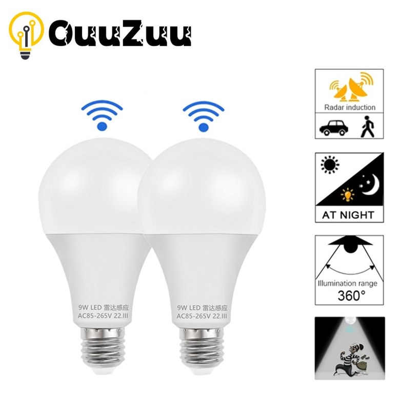 마이크로 웨이브 레이더 모션 센서 전구 85-265V E27 LED 램프 자동 스마트 적외선 에너지 절약 Bombillas 홈 베란다 17,000원