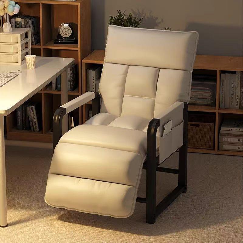 허리에좋은의자 접이식 리클라이너 침대형 노인전용 컴퓨터 베이지 발받침 포함 85,600원