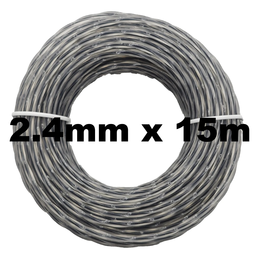 예초기 부품 2.0/2.4/2.7/3.0mm 트리머 스틸 나일론 와이어 로프 코드 라인 스트리머 Brushcutter 긴 라운드 롤 잔디 교체 약 15m 7,900원