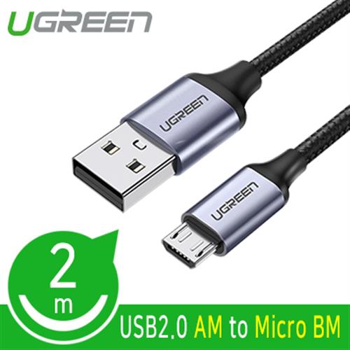Ugreen USB2.0/마이크로5핀 메탈 케이블 2m/U-60148/QC3.0 고속충전 지원/데이터 전송/나일론 재질/메탈 재질의 연 6,900원
