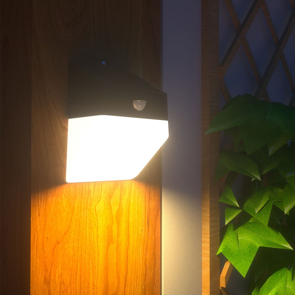 태양광 2W 동작감지 센서 외벽 LED 벽부등 야외조명, 블랙 / 전구색 18,600원