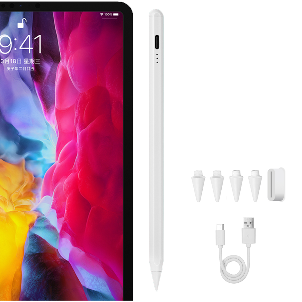 아일레청 아이패드 전용 펜슬 ipad 터치펜 C타입 충천 애플 펜슬 4 펜촉, 1개, 화이트 17,900원