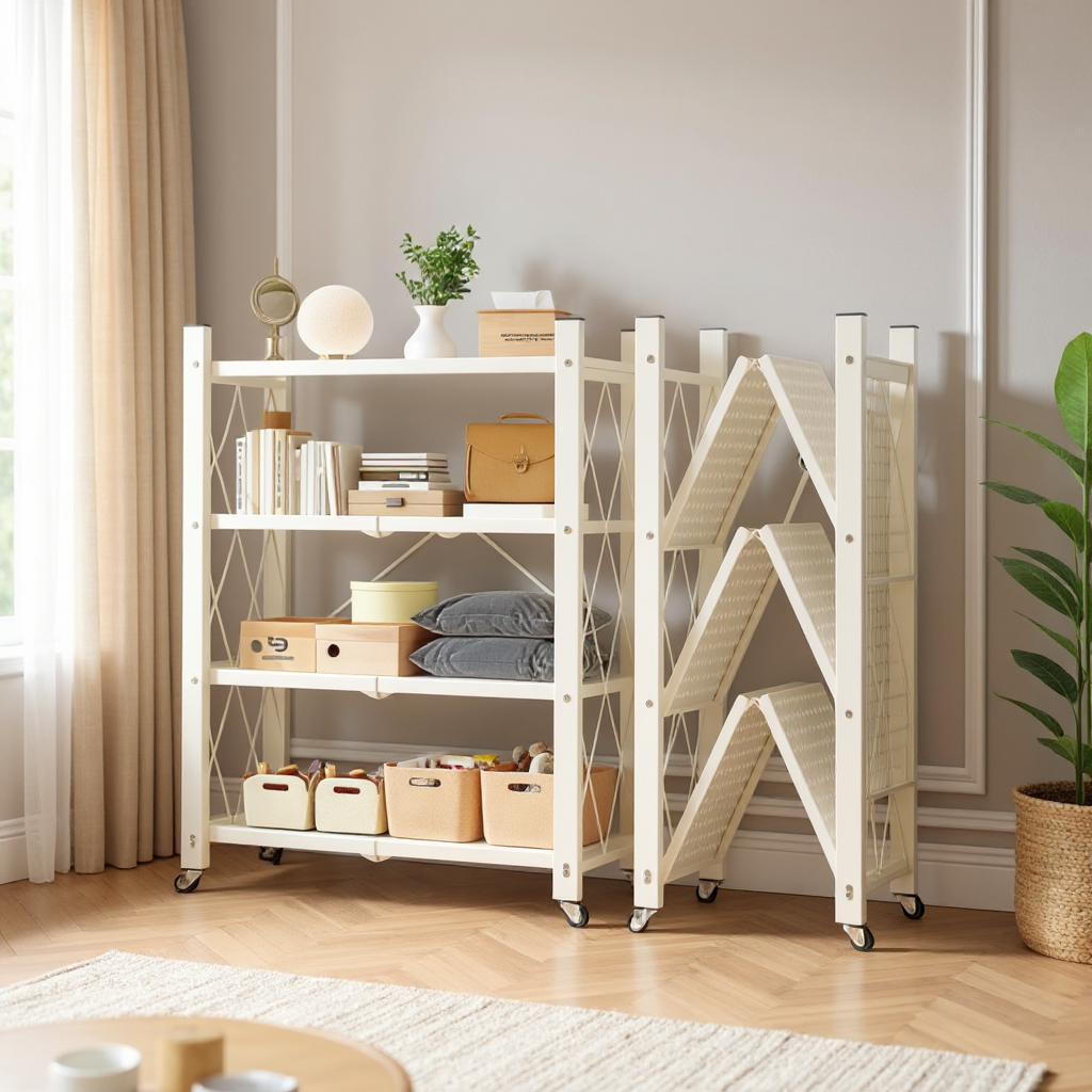 오브민 원터치 폴딩 이동식 수납 접이식 철제 선반 29,890원