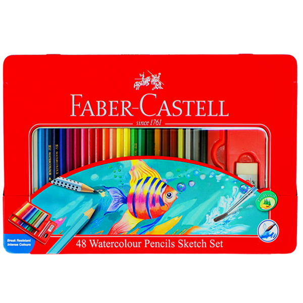파버카스텔 수채 틴케이스 색연필, 48색, 1개 34,000원