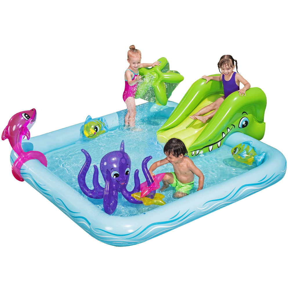 베스트웨이 피쉬토이 분수 미끄럼 물놀이 풀장 BW 53052, 혼합색상, 1개 57,500원