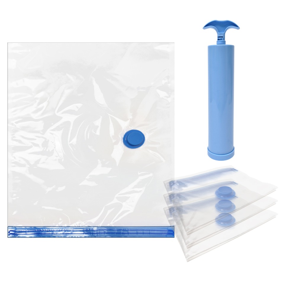 월드크린 블루 이불 압축팩 4p + 전용펌프 세트, 1세트 8,500원
