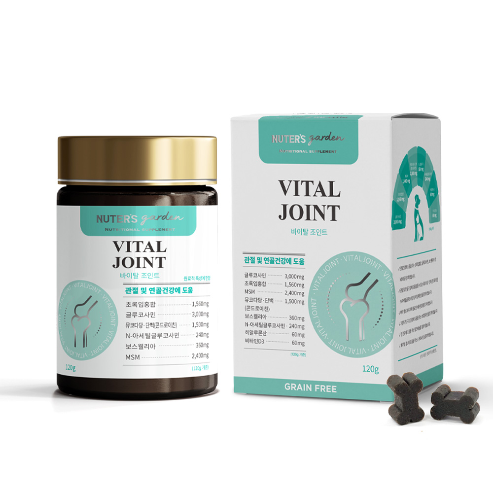 누터스가든 강아지 바이탈 영양제, 뼈/관절강화, 120g, 1개, 현재가 17,770원