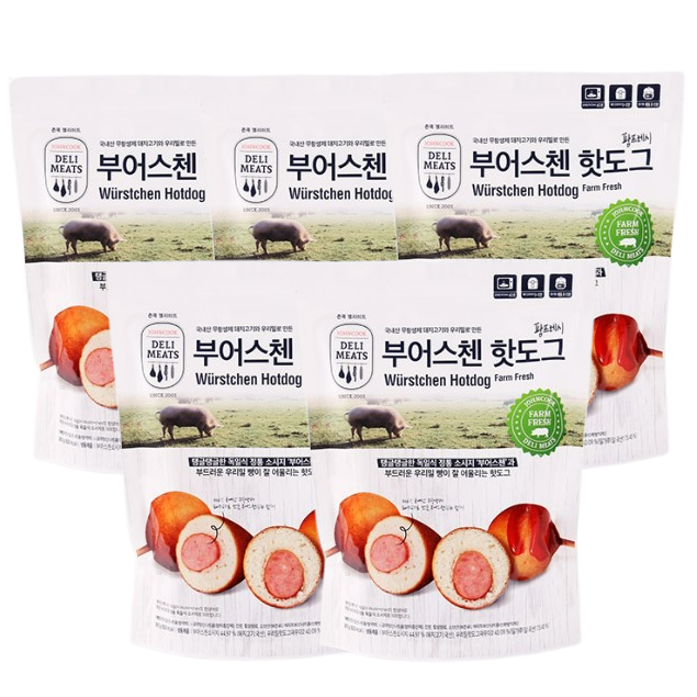 존쿡델리미트 부어스첸 핫도그 300g X 5개 39,900원