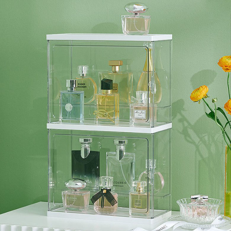 GSTUFF 아크릴 투명 화장품 정리 향수 보관함 2개입, 2개, 대형 19,300원