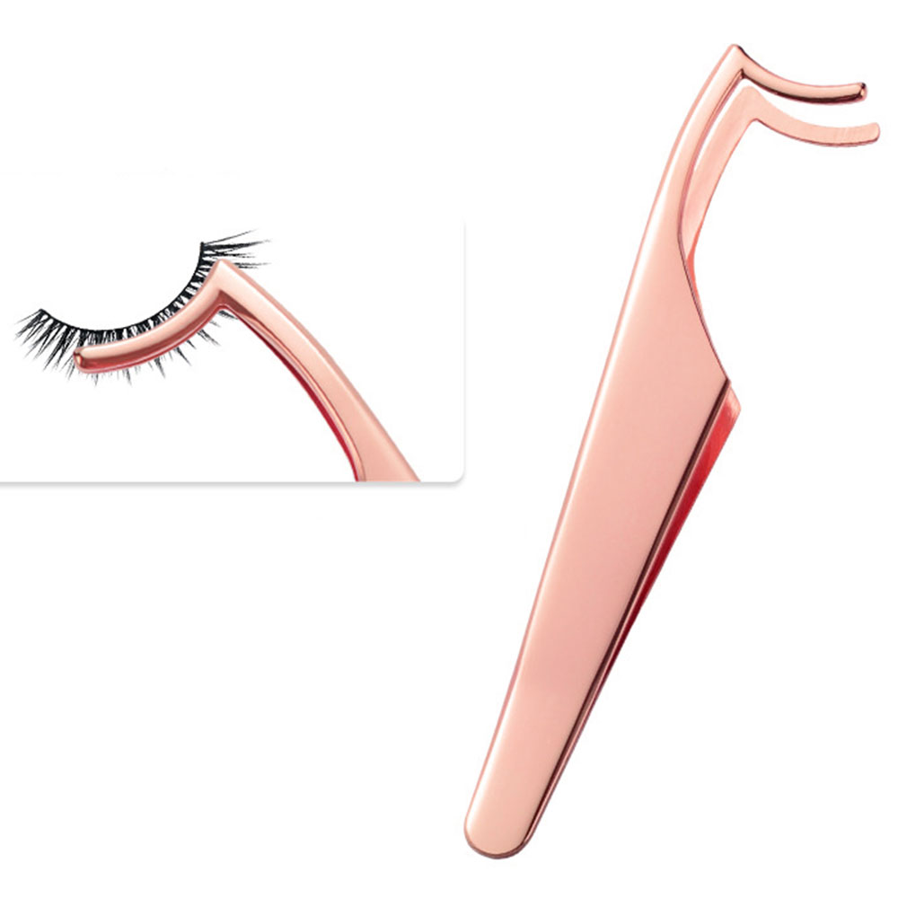 1/2구성 속눈썹 연장 전문가용 고급 핀셋 프리미엄 전용 집게 가로형 커브형, 1개, 로즈골드 5,900원
